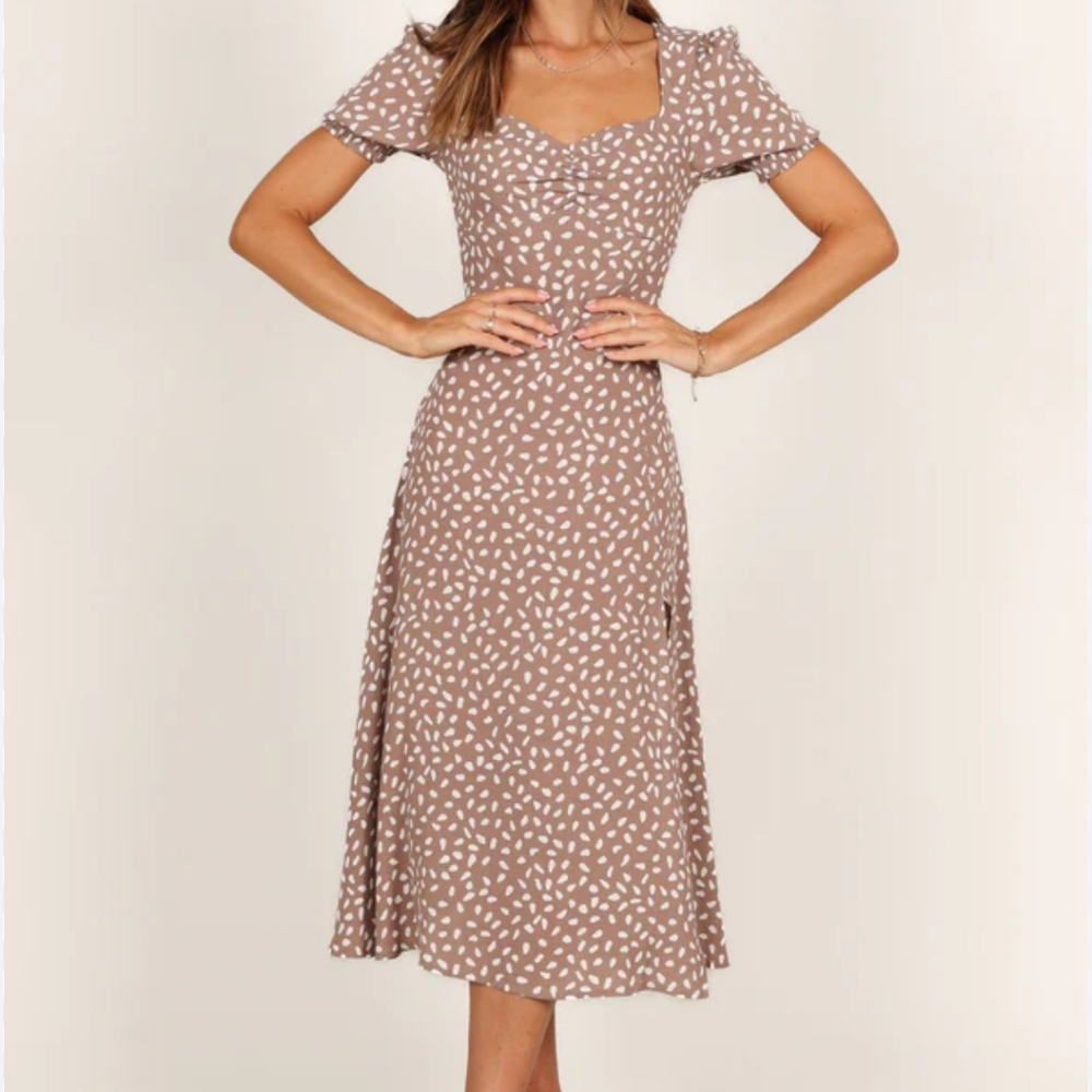 Petal & Pup Brown and White Polka Dot Dress
